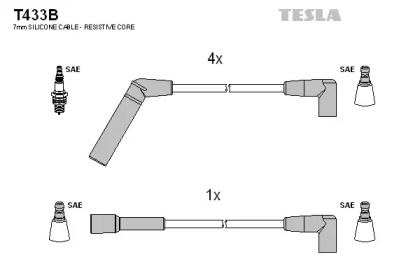 Комплект электропроводки TESLA T433B