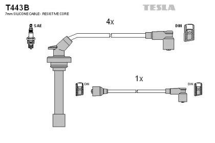 Комплект электропроводки TESLA T443B