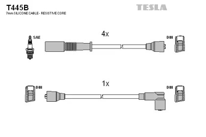 Комплект электропроводки TESLA T445B