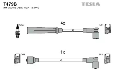 Комплект электропроводки TESLA T479B