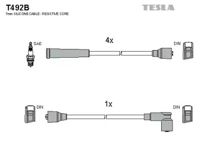 Комплект электропроводки TESLA T492B