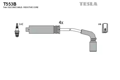 Комплект электропроводки TESLA T553B