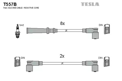 Комплект электропроводки TESLA T557B