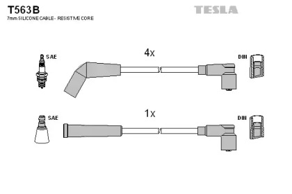 Комплект электропроводки TESLA T563B