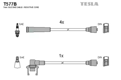 Комплект электропроводки TESLA T577B