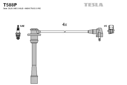 Комплект электропроводки TESLA T588P