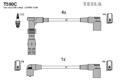 Комплект электропроводки TESLA T590C