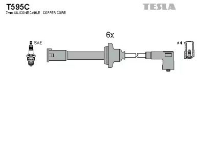 Комплект электропроводки TESLA T595C