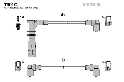 Комплект электропроводки TESLA T601C