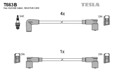 Комплект электропроводки TESLA T663B