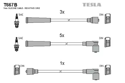 Комплект электропроводки TESLA T667B