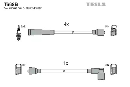 Комплект электропроводки TESLA T668B