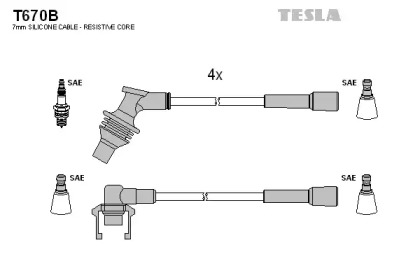 Комплект электропроводки TESLA T670B