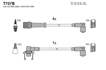 Комплект электропроводки TESLA T707B