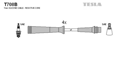 Комплект электропроводки TESLA T708B