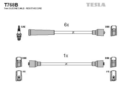 Комплект электропроводки TESLA T768B