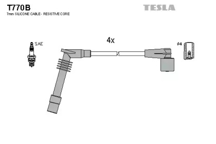 Комплект электропроводки TESLA T770B