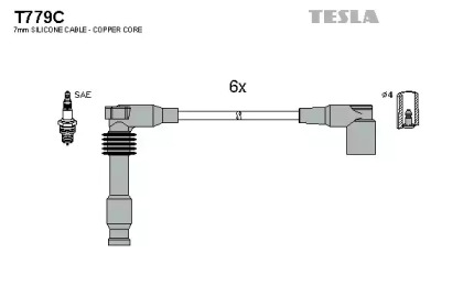 Комплект электропроводки TESLA T779C