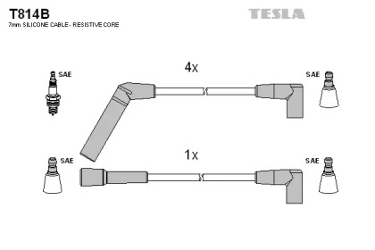 Комплект электропроводки TESLA T814B