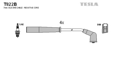 Комплект электропроводки TESLA T822B