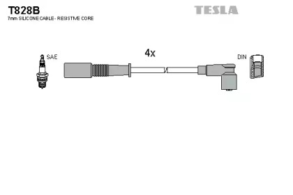 Комплект электропроводки TESLA T828B