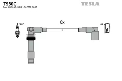 Комплект электропроводки TESLA T950C