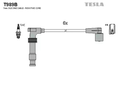 Комплект электропроводки TESLA T989B