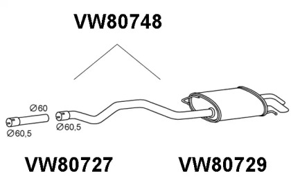 Амортизатор VENEPORTE VW80748