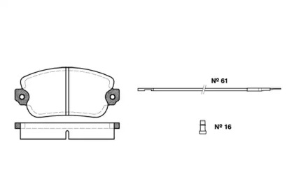 Комплект тормозных колодок WOKING P1243.02