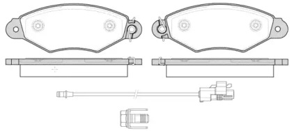 Комплект тормозных колодок WOKING P7433.30