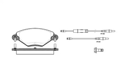 Комплект тормозных колодок WOKING P9283.04