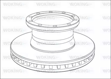 Тормозной диск WOKING NSA1011.20