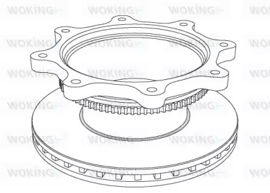 Тормозной диск WOKING NSA1037.20