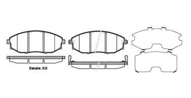 Комплект тормозных колодок WOKING P13233.02