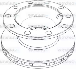 Тормозной диск WOKING NSA1234.20