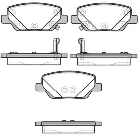 Комплект тормозных колодок WOKING P16003.02