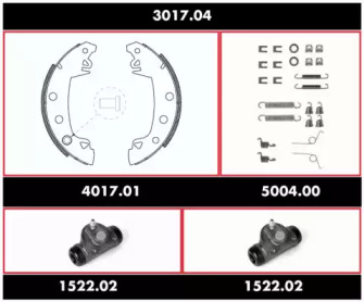 Комплект тормозов WOKING 3017.04