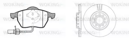 Комплект тормозов WOKING 82903.07