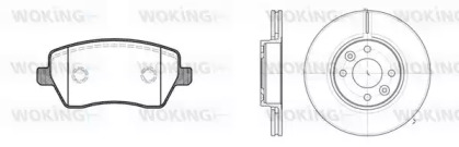 Комплект тормозов WOKING 88873.00