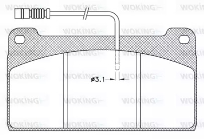 Комплект тормозных колодок WOKING JSA 9233.41