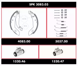 Комплект тормозов WOKING SPK 3083.03