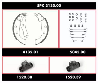 Комплект тормозов WOKING SPK 3135.00