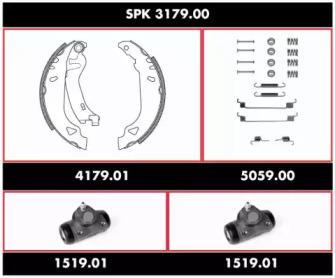 Комплект тормозов WOKING SPK 3179.00