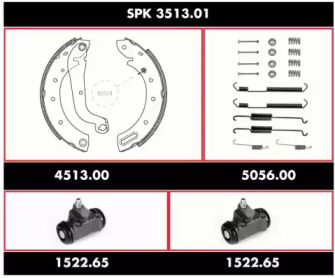 Комплект тормозов WOKING SPK 3513.01