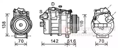 Компрессор VAN WEZEL 0600K427