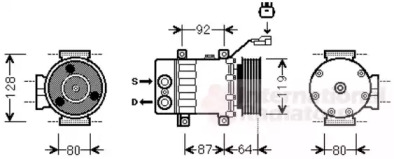 Компрессор VAN WEZEL 2100K047