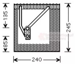 Испаритель VAN WEZEL 5800V242