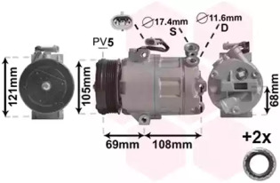 Компрессор VAN WEZEL 3700K316