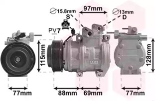 Компрессор VAN WEZEL 8300K124