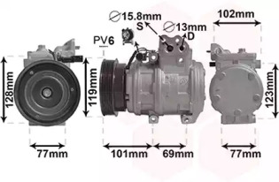 Компрессор VAN WEZEL 8300K146